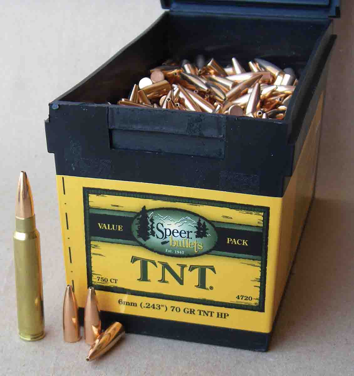 Various 70-grain varmint bullets gave the best overall performance, such as the Speer TNT-HP.